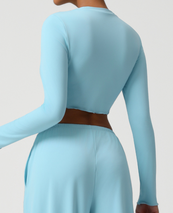 Yoga Clothing Top Skin Friendly Nude Feel Breathable Workout Clothes Short T shirt Slim Slimming Sports Long Sleeve