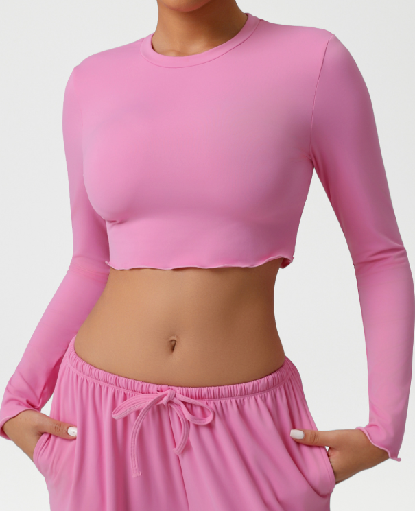 Yoga Clothing Top Skin Friendly Nude Feel Breathable Workout Clothes Short T shirt Slim Slimming Sports Long Sleeve