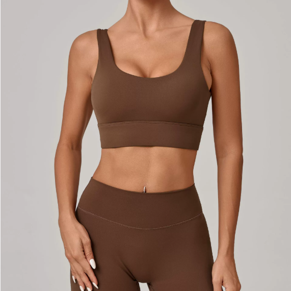 Wide Hem Tight Yoga Bra Women Running Workout Exercise Underwear Yoga Clothes Outerwear Top