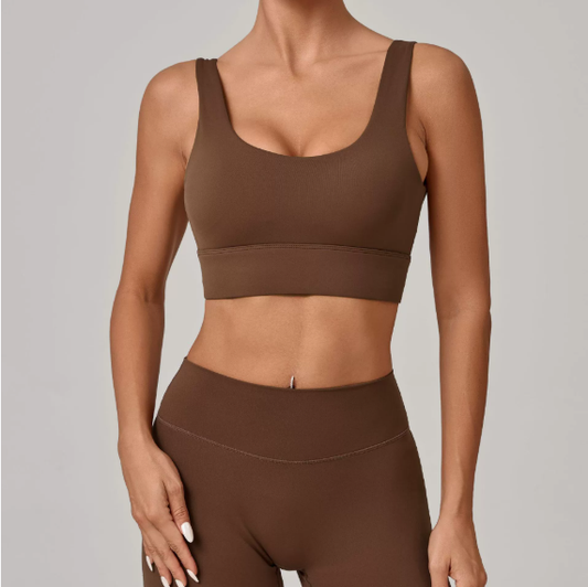 Wide Hem Tight Yoga Bra Women Running Workout Exercise Underwear Yoga Clothes Outerwear Top