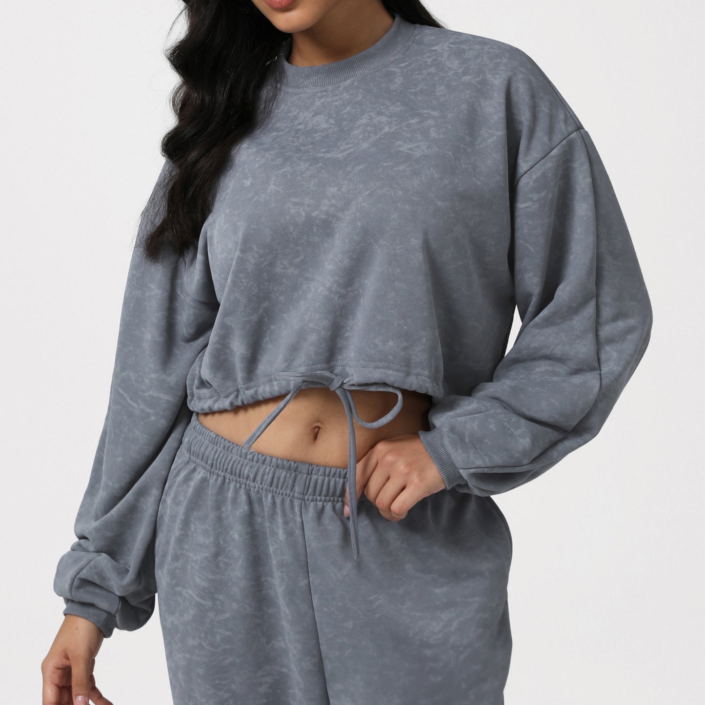 Loose Stylish Long Sleeves Yoga Sweater round Neck Sports Casual Autumn Winter Coat Printed Fitness Pullover