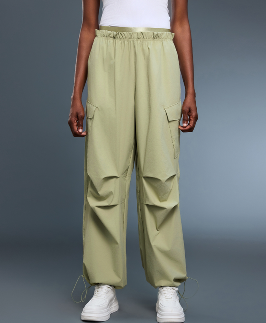 Paratrooper Overalls Women Double Waist Head Straight Leg Ankle Banded Pants Quick Drying Breathable Casual Sports Trousers