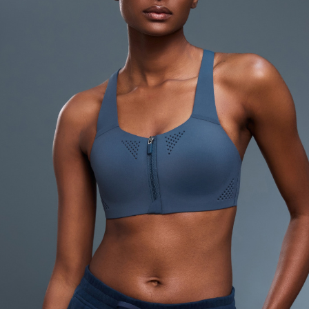 Front Zipper High Strength Sports Underwear for Women One Piece Cup Shockproof Push up Yoga Bra Adjustable Shoulder Strap