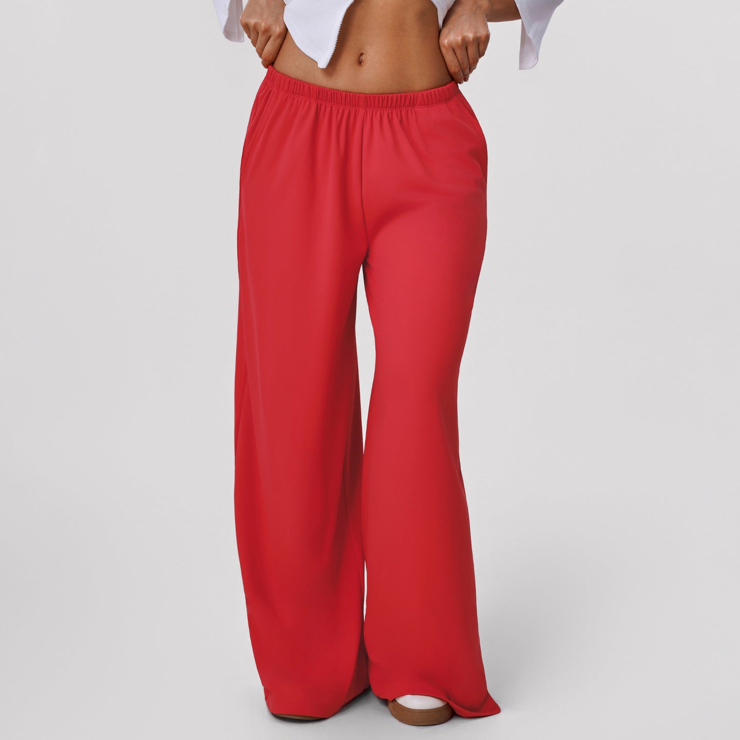 High Waist Drooping Casual Sports Trousers Indoor Dance Training Mop Pants Fitness Yoga Wide Leg Pants