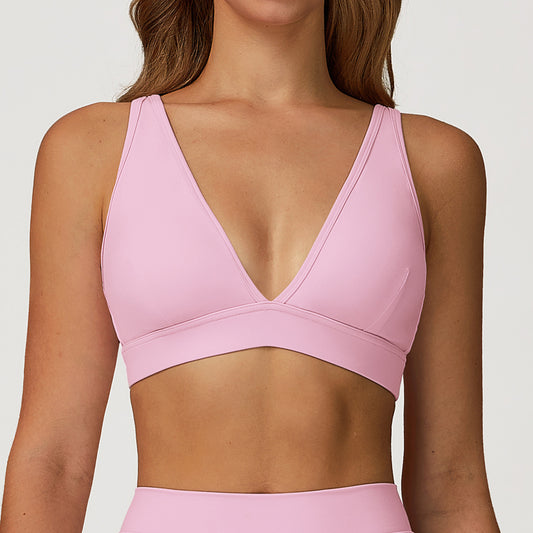 Brushed Yoga Bra Generous Beauty Back Quick Drying Sports Underwear High Sense Sports Running Fitness Clothes