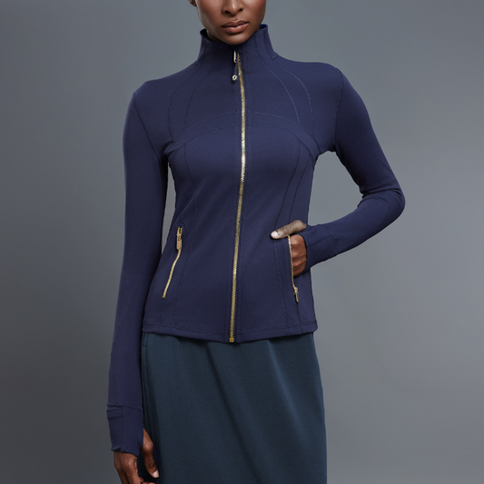 Autumn Long Sleeve Yoga Wear Stretch Slim Fit Sports Jacket Women Outdoor Riding Running Fitness Clothes Jacket