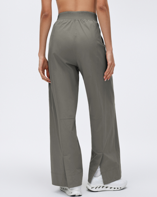 Outdoor Waterproof Sports Casual Pants Women Elastic Waist Loose Quick Drying Breathable Fitness Straight Leg Trousers
