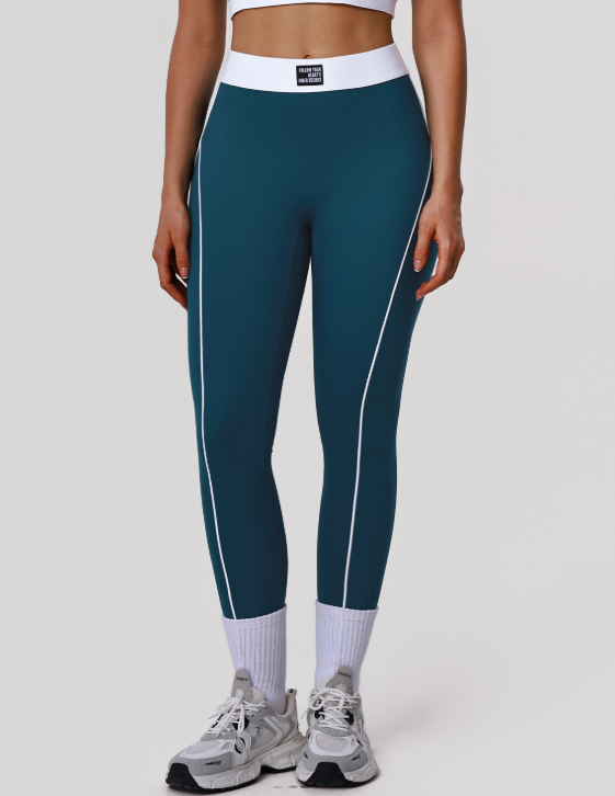 Peach Hip Raise Yoga Pants Color Matching High Waist Belly Contracting Sports Tights No T Line Outdoor Running Fitness Pants
