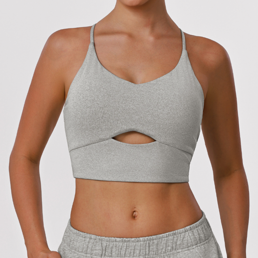 Workout Exercise Underwear Naked Women Sense Hollow Out Cutout out Spaghetti Strap Shockproof Push up Beauty Back Running Yoga Bra