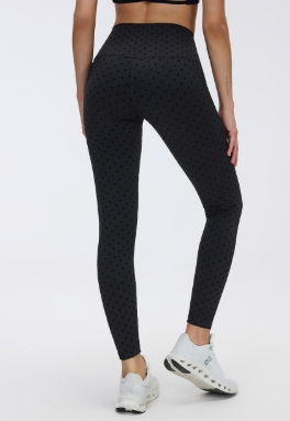 Big Brand Same Cute Black Polka Dot Yoga Leggings Women Stand up Collar Jacket Slim Fit Figure Flattering Sports Two Piece Sets