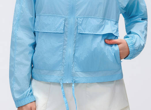 Outdoor Lightweight Sun Protection Hooded Top Waterproof Cardigan Long Sleeve Breathable Loose Sports Jacket Women
