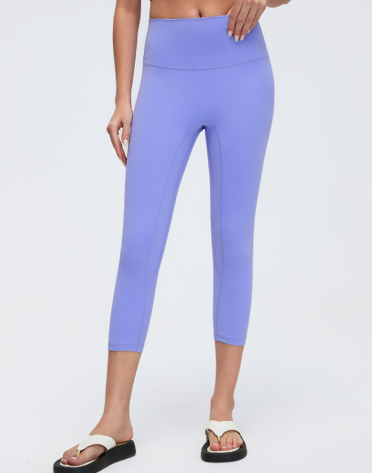 Nude Feel Yoga Pants Women Elastic Tight High Waist Hip Lifting Training Workout Pants Cropped Sports Pants Outer Wear