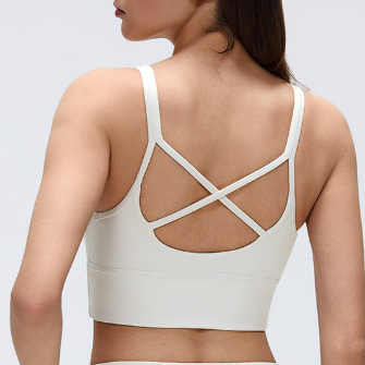Women High Strength Sports Underwear Cross Spaghetti Straps Beauty Back Pilates Yoga Workout Bra Anti Sagging