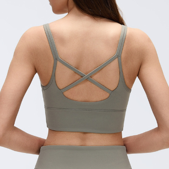 Women High Strength Sports Underwear Cross Spaghetti Straps Beauty Back Pilates Yoga Workout Bra Anti Sagging
