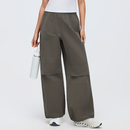 Casual Sports Pants Women High Waist Loose Straight Cargo Pants Waterproof Outdoor Hiking Climbing Pants