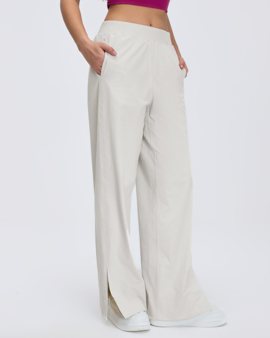 High Waist Straight Exercise Casual Pants Women Spring Summer Loose Slimming Solid Color All Matching Office Wide Leg Pants