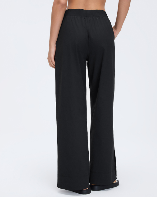 High Waist Straight Exercise Casual Pants Women Spring Summer Loose Slimming Solid Color All Matching Office Wide Leg Pants