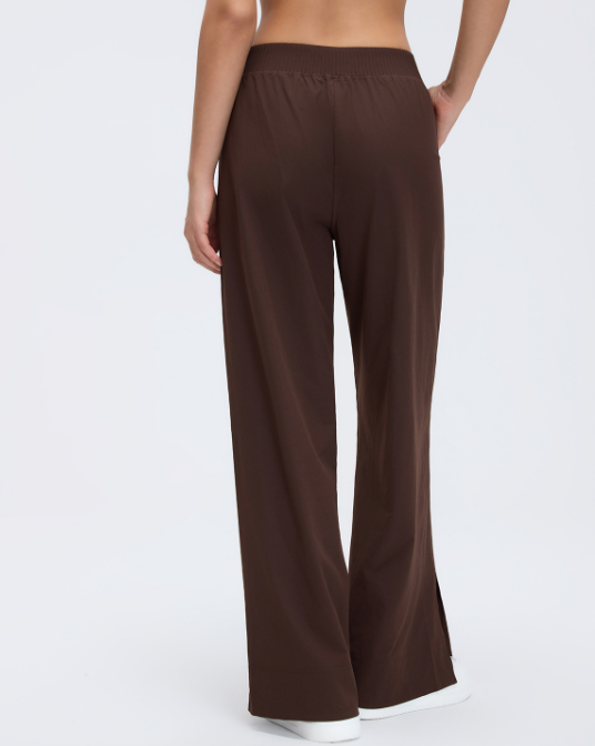 High Waist Straight Exercise Casual Pants Women Spring Summer Loose Slimming Solid Color All Matching Office Wide Leg Pants