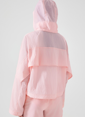 Short Summer Hidden Anorak Women Waterproof Lightweight Quick Drying Breathable Outdoor Sports Jacket