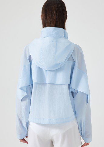 Short Summer Hidden Anorak Women Waterproof Lightweight Quick Drying Breathable Outdoor Sports Jacket