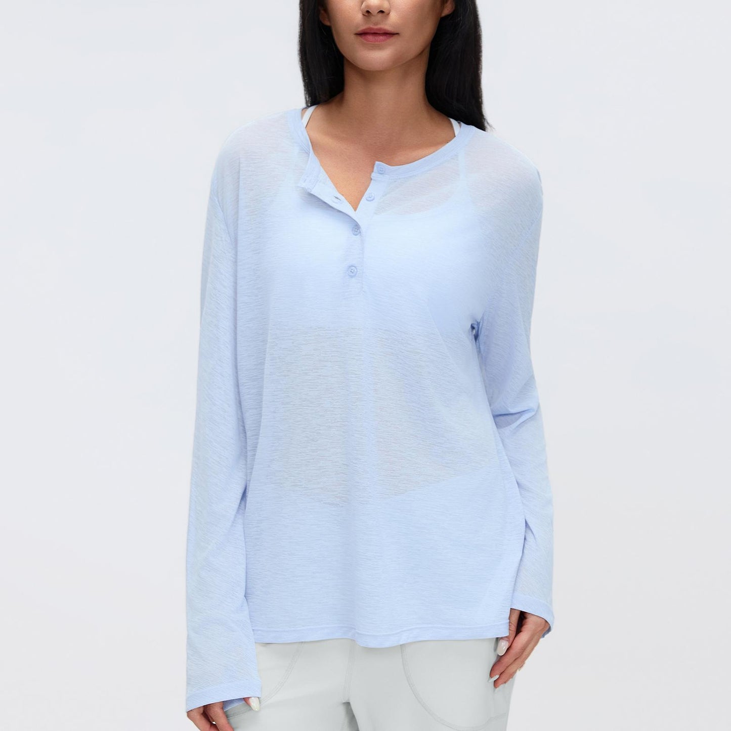 Yoga Clothes Long Sleeve Blouse Women Loose Breathable Workout Top Casual Running Exercise T shirt
