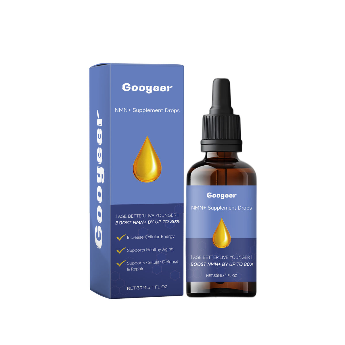 NMN+ Supplement Drops, Replenish Body Energy, Reduce Fine Lines, Repair Skin Elasticity, Firm And Tender Skin