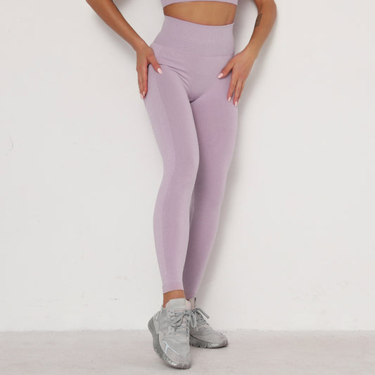Seamless Knitted Hip-Lifting Moisture Wicking Yoga Pants Exercise Workout Pants Sexy Hip-Showing Women Tight Leggings