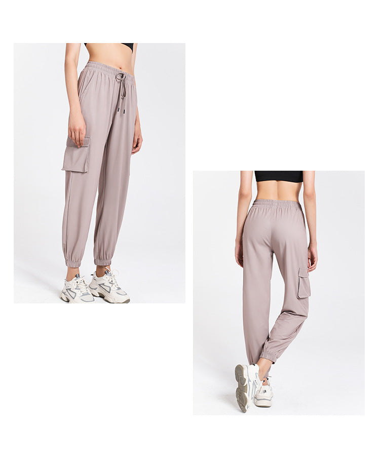 Autumn Winter Sports Trousers Women Straight Loose Breathable Skinny Pants Professional Running Quick-Drying Workout Training Pants