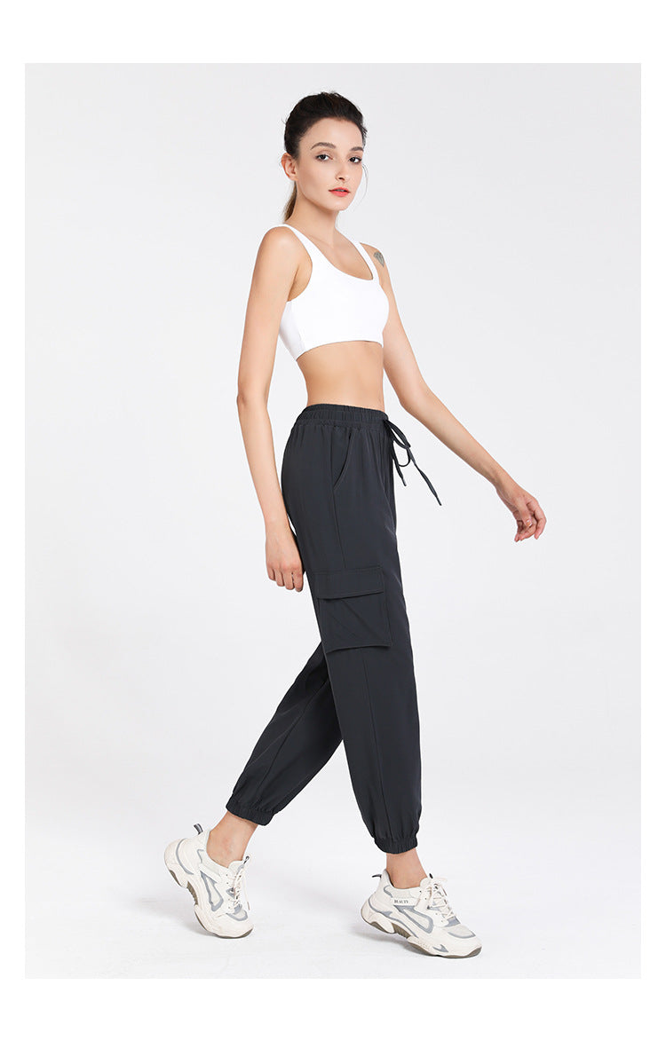 Autumn Winter Sports Trousers Women Straight Loose Breathable Skinny Pants Professional Running Quick-Drying Workout Training Pants