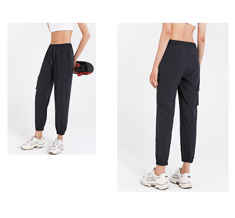 Autumn Winter Sports Trousers Women Straight Loose Breathable Skinny Pants Professional Running Quick-Drying Workout Training Pants