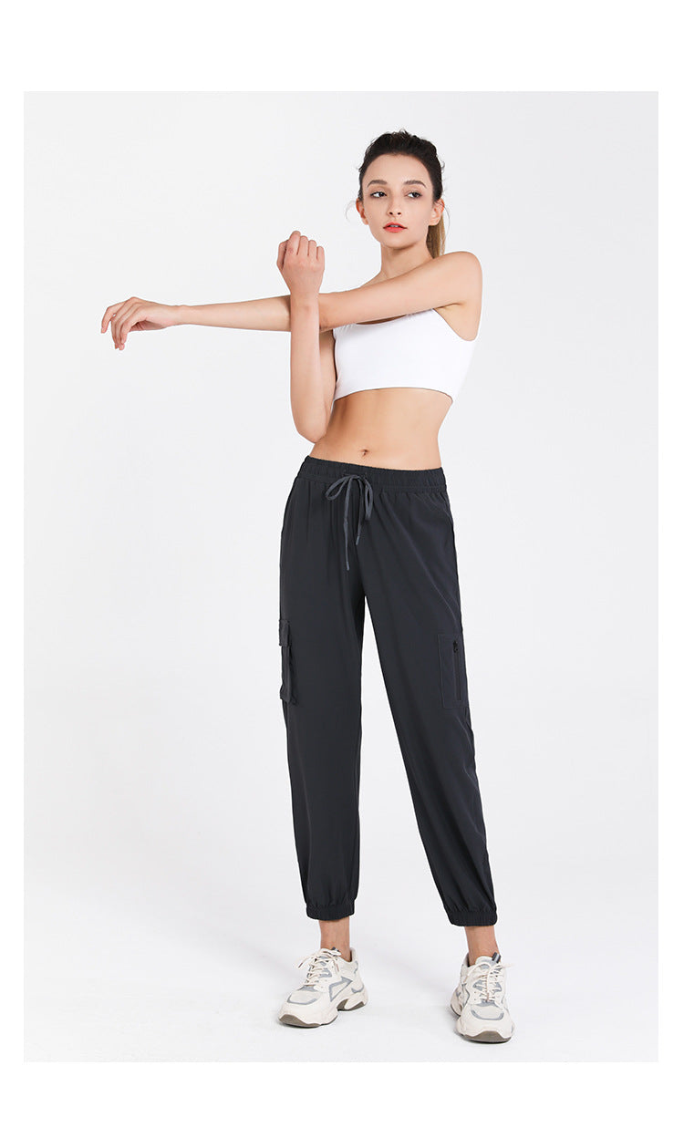 Autumn Winter Sports Trousers Women Straight Loose Breathable Skinny Pants Professional Running Quick-Drying Workout Training Pants