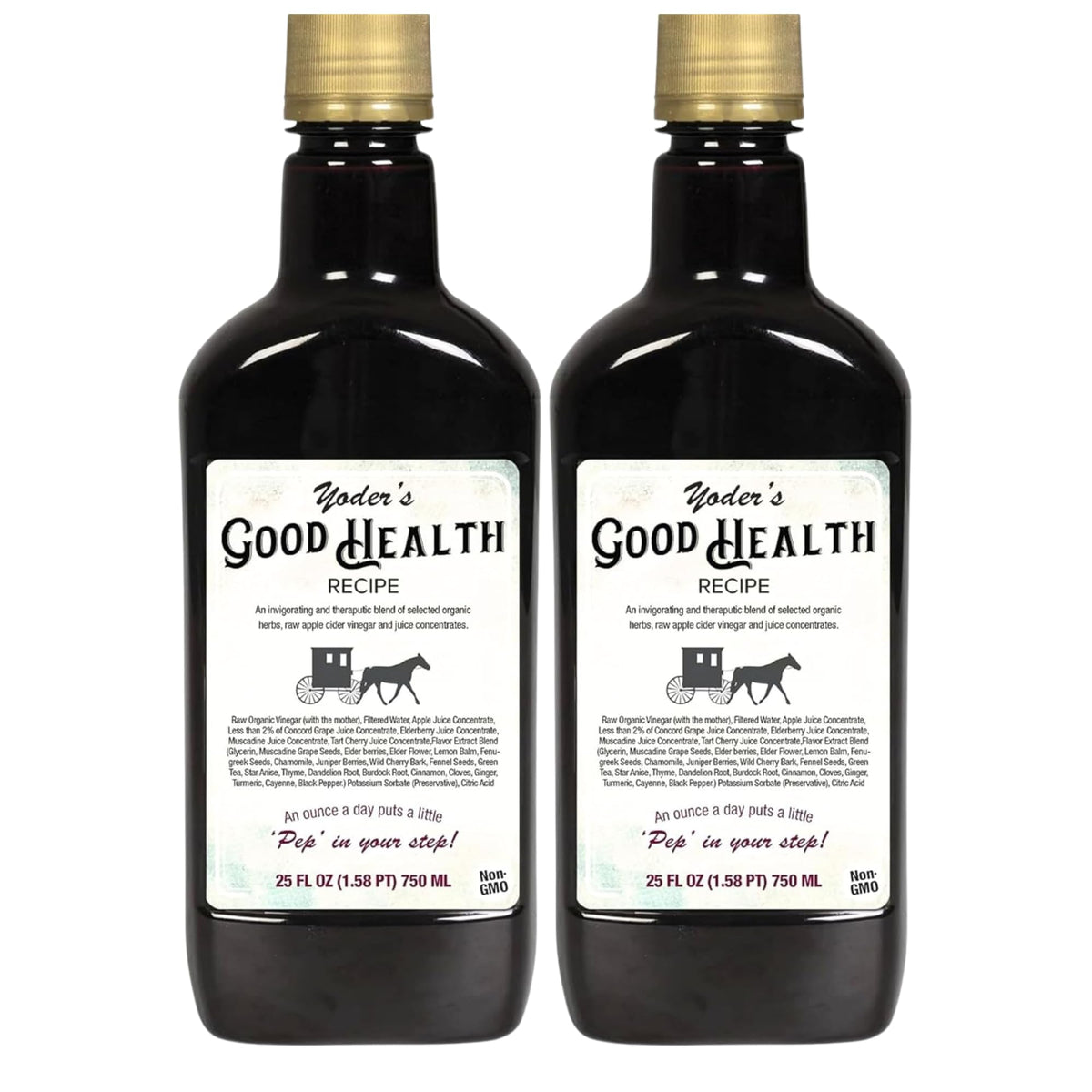 Yoder’s Good Health Recipe Apple Cider Vinegar Herbal Tonic – 25 oz