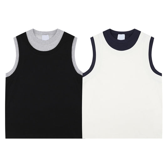 Design Spliced Vest Men's Sleeveless Sports Fitness