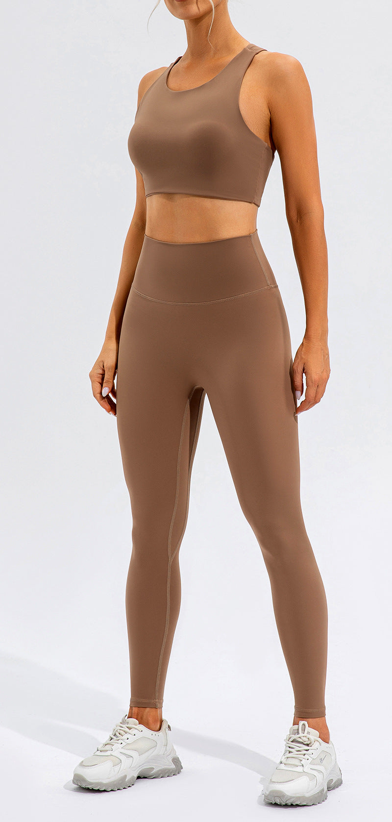 Yoga Suit High Waist Slim Running Sports Back Shaping Fitness Clothes Tight Nude Feel Yoga Clothes
