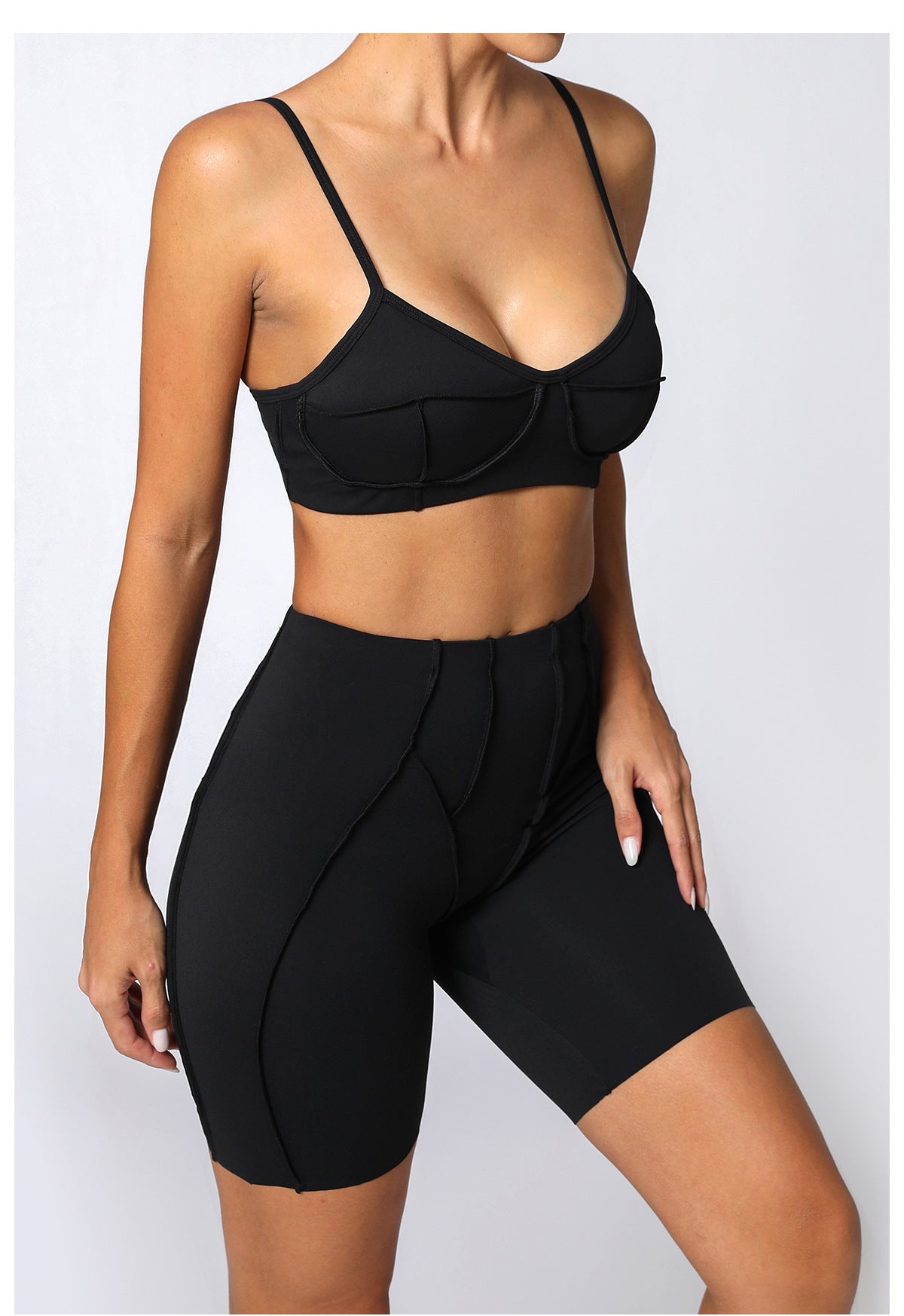Tight Brushed Yoga Quick Drying Workout Clothes Summer Running Sports Set