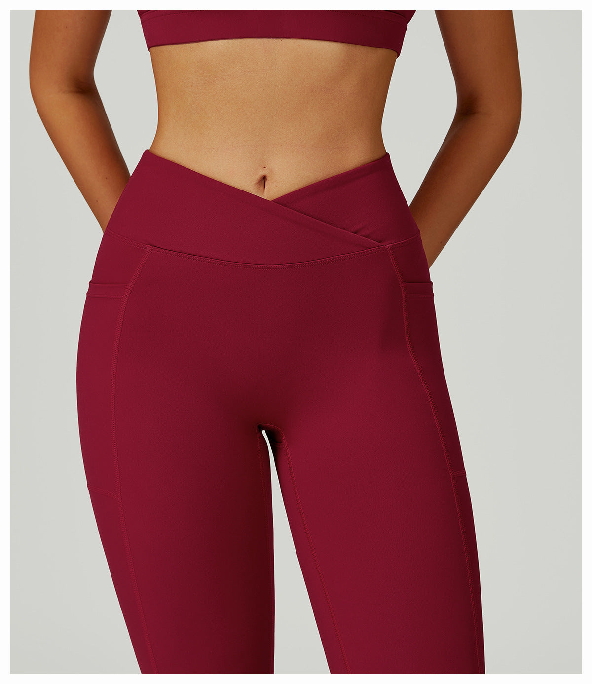 High Waist Nude Feel Bell Bottom Pants Women Cross Waist Wide Leg Bootcut Trousers Outdoor Casual Sports Bell Bottom Pants