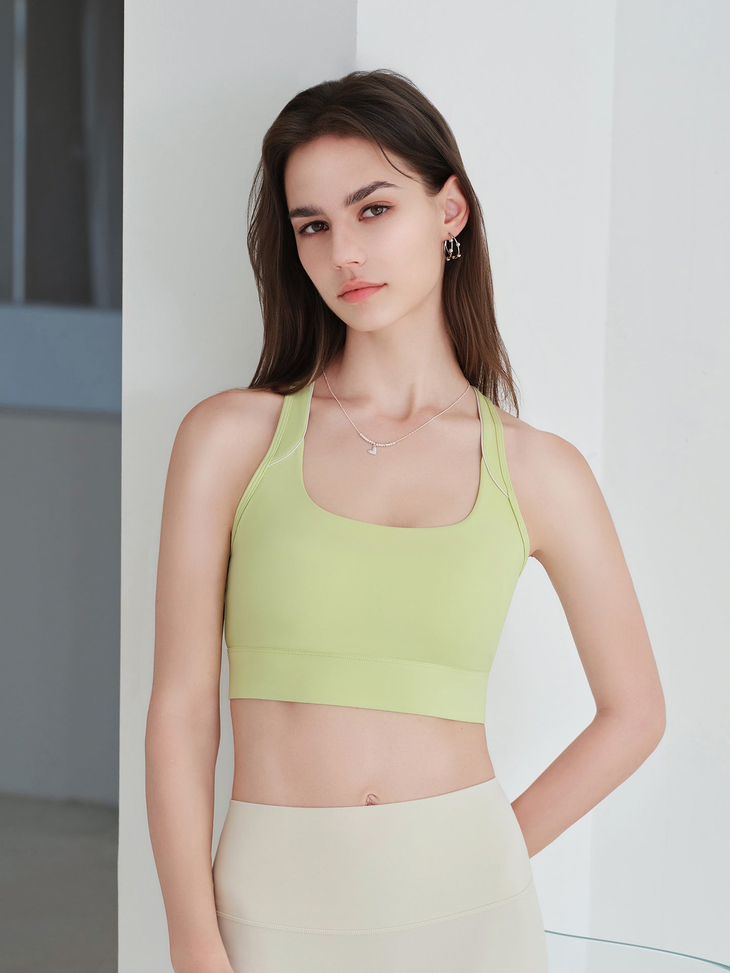 Sports Underwear Women Shockproof Fixing Cup Thin Running Yoga Push up Hollow Out Cutout Three Rows Three Buckles Yoga Underwear