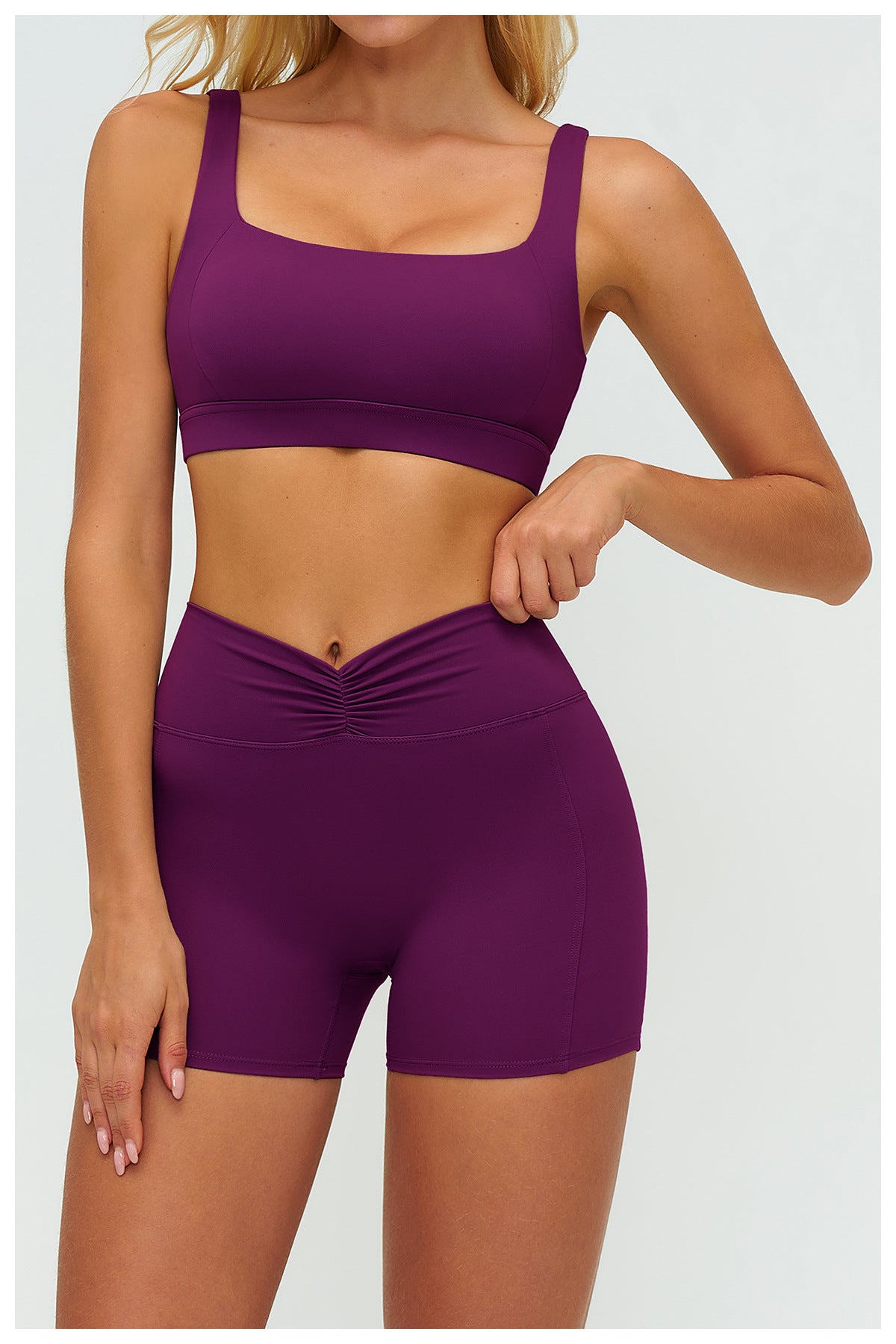 Brushed Yoga Bra Hollow Out Cutout Geometric Abstract Back High Grade Underwear Fitness Running Sports Bra Women