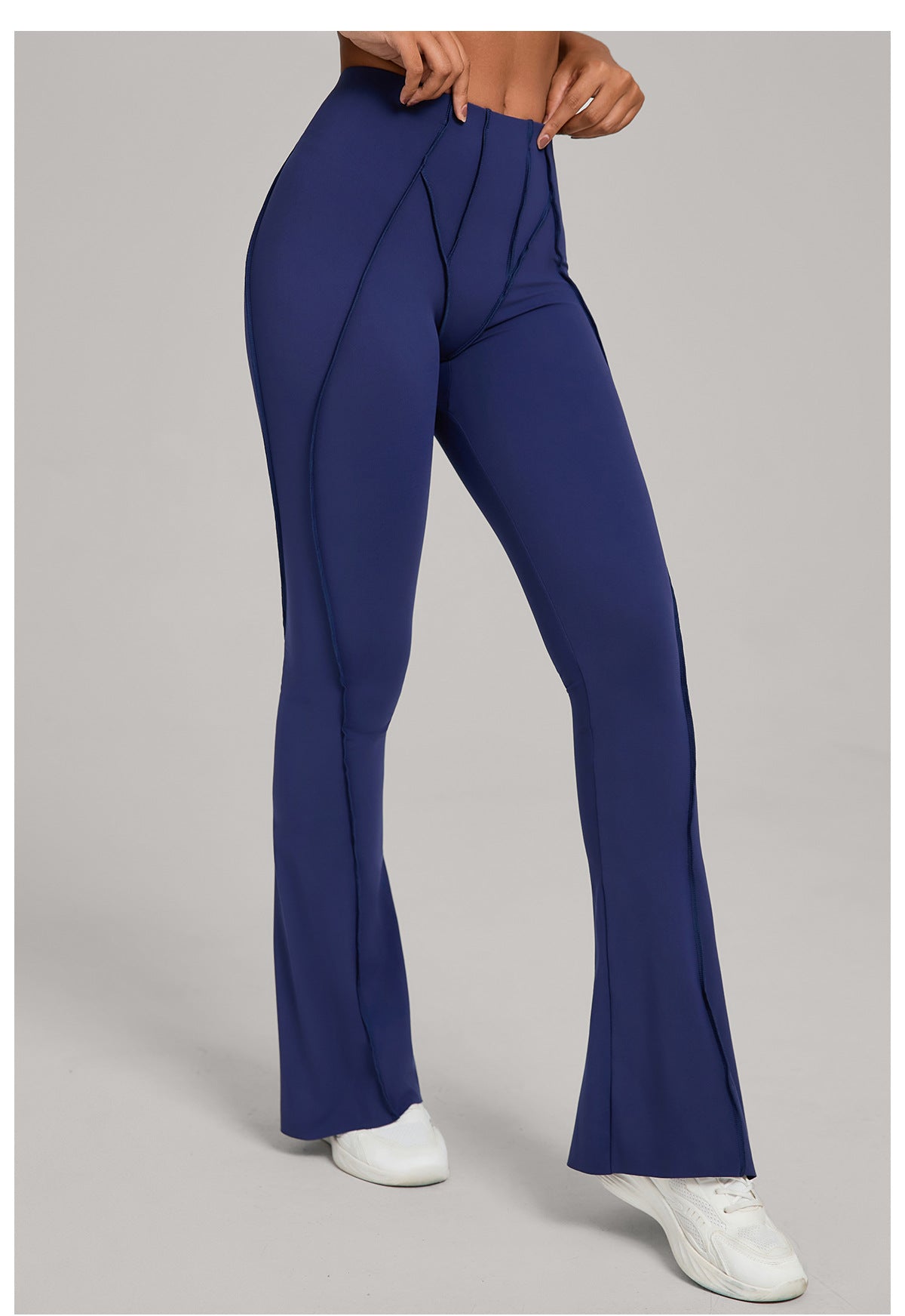 Wide Leg Tight Brushed Hip Lifting Yoga Bell Bottom Pants Dance High Waist Bootcut Casual Sports Pants