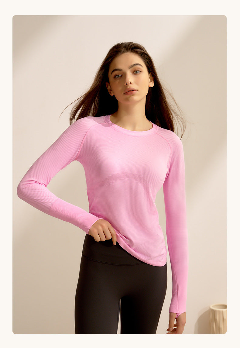 Yoga Clothes Women Spring Summer Sports Long Sleeve Pilates Training Quick Drying Running Fitness Clothes