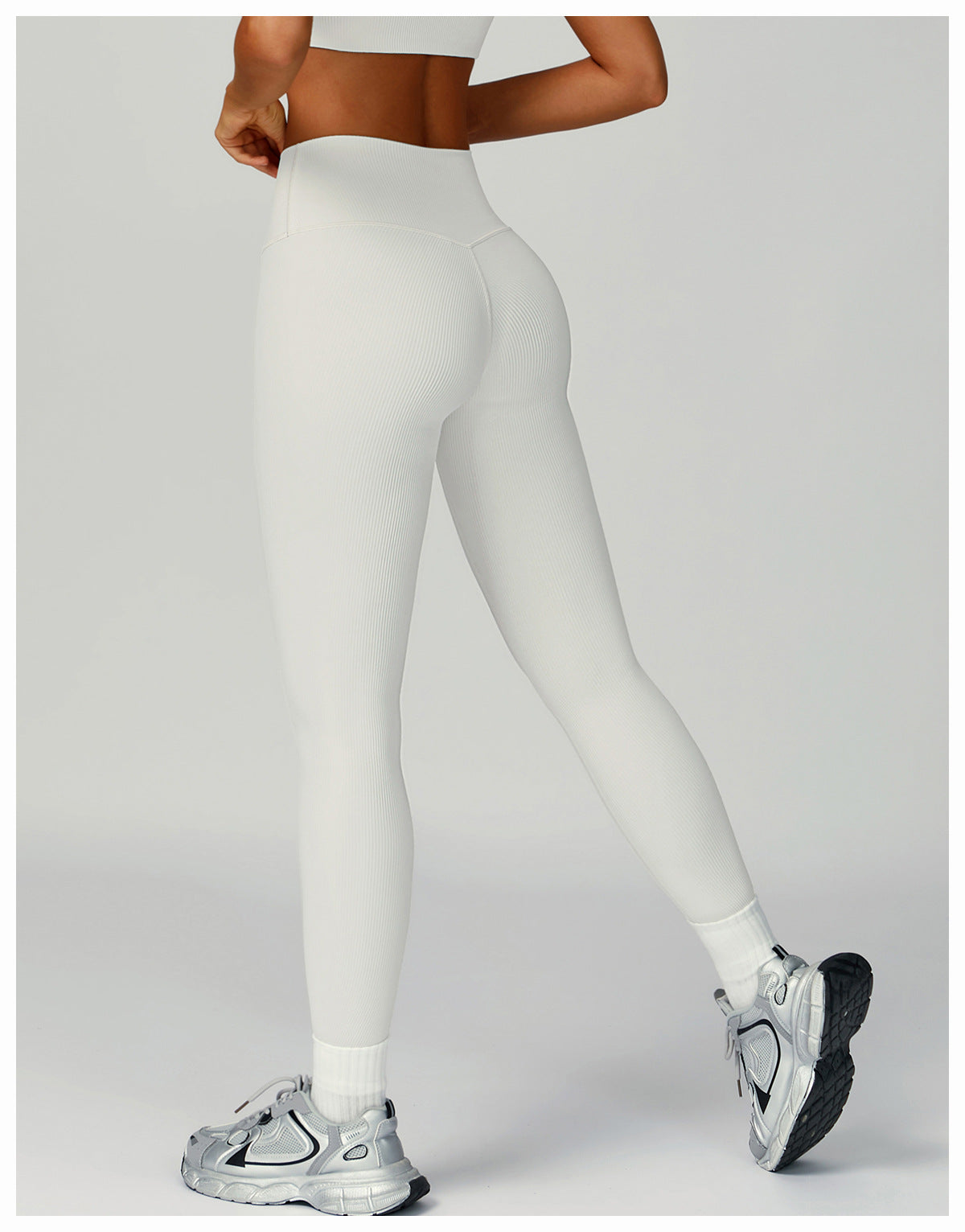 Thread Yoga Trousers High Waist Hip Lift Slim Skinny Pants Outdoor Sports Running Fitness Clothes