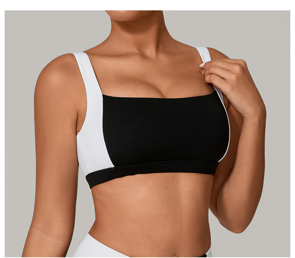 Wide Shoulder Strap Sports Underwear Shockproof Running Push up Yoga Clothes Training Vest Beauty Back Fitness Bra