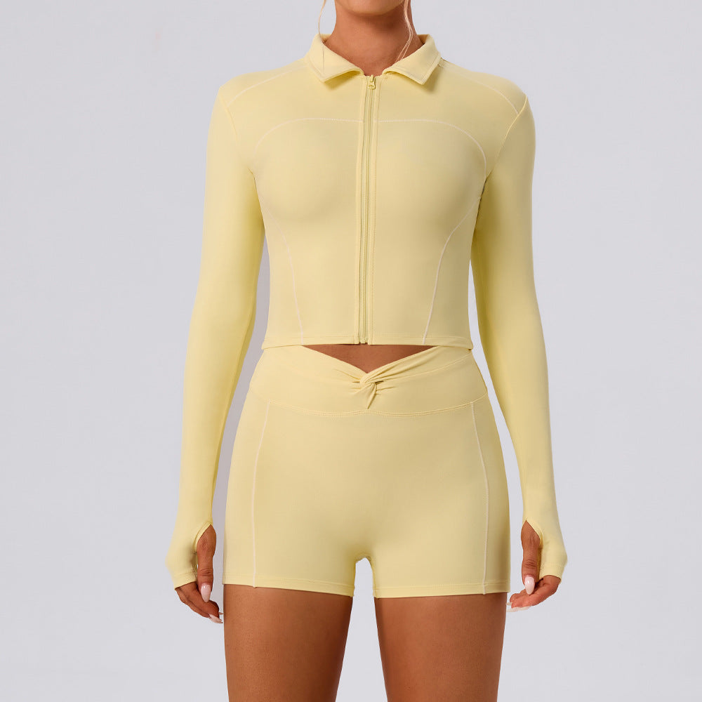 Yellow: Coat Shorts