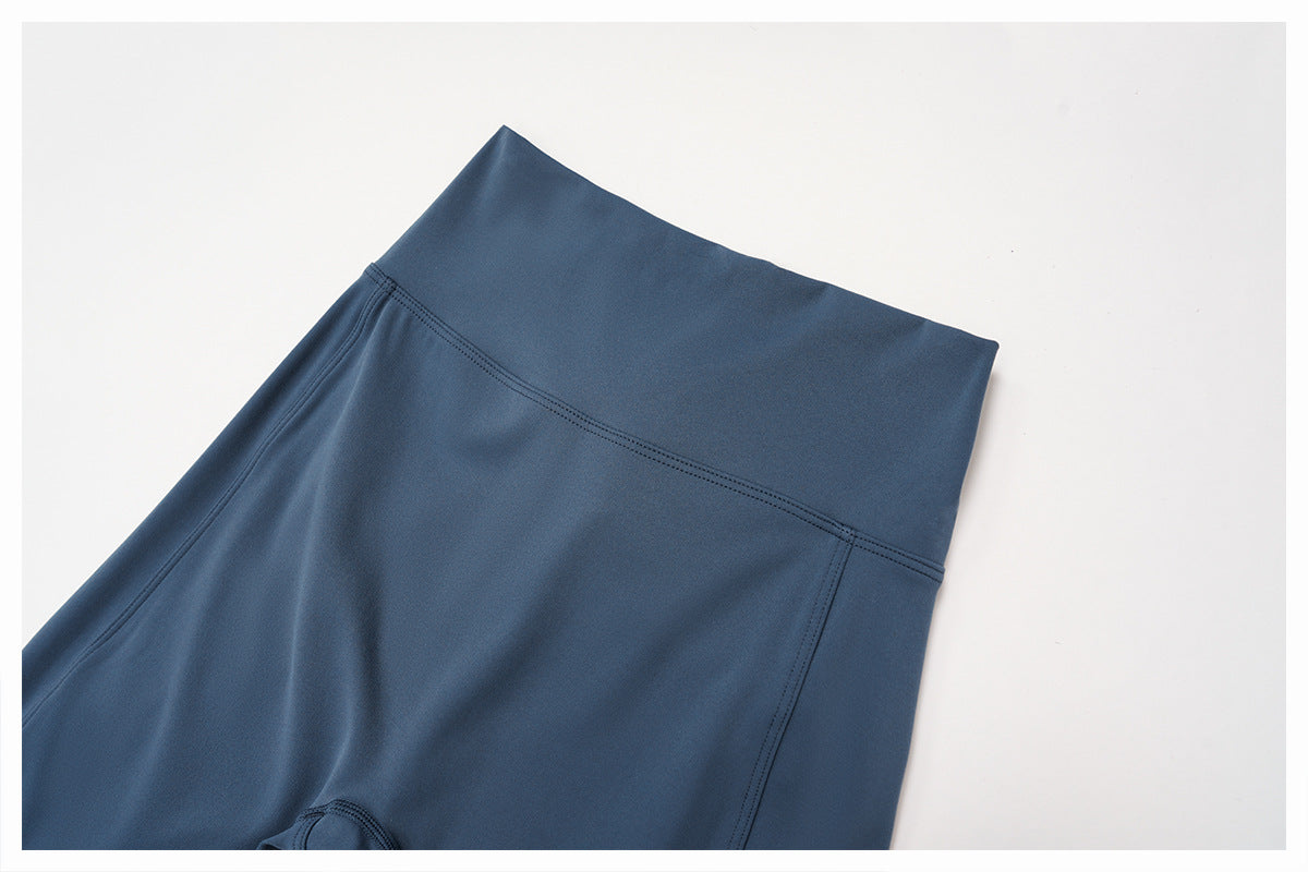 Brushed Yoga Trousers High Waist Pleated Tight Trousers Women Outdoor Running Sports Workout Clothes