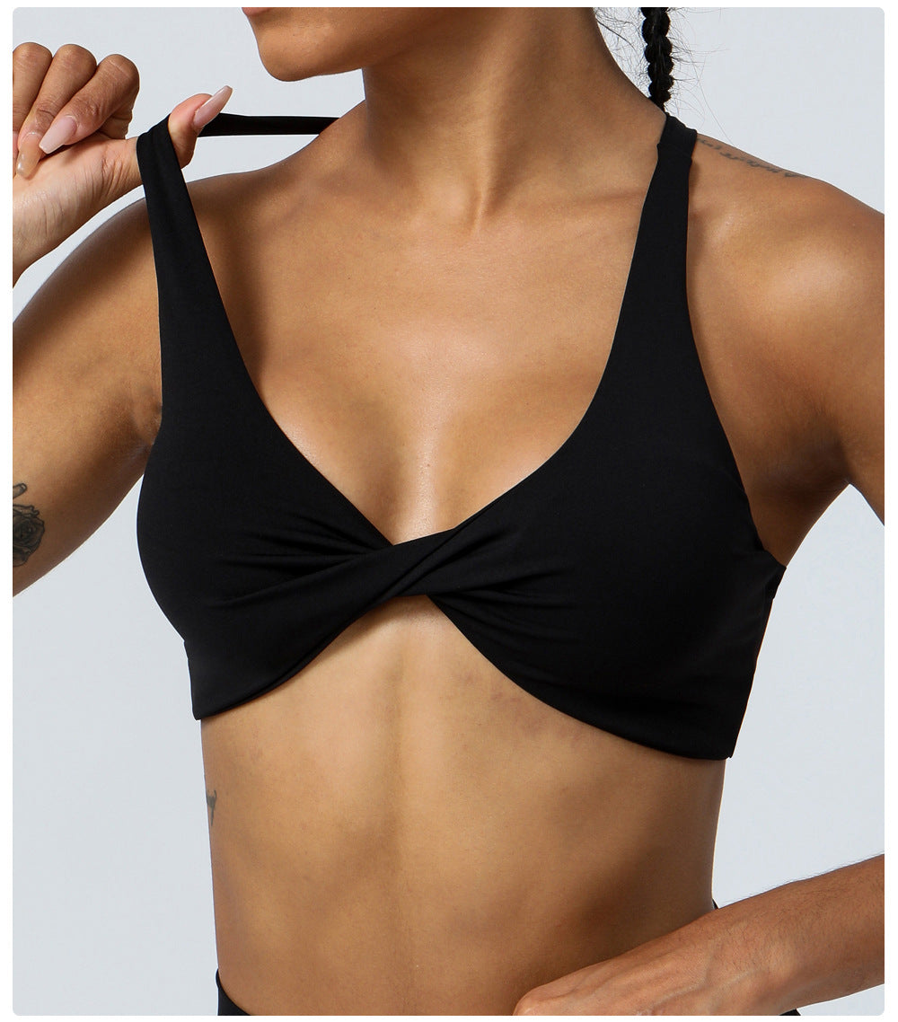Nude Feel Yoga Clothes Women Tight Quick Drying Sports Yoga Bra Outdoor Running Beauty Back Workout Underwear