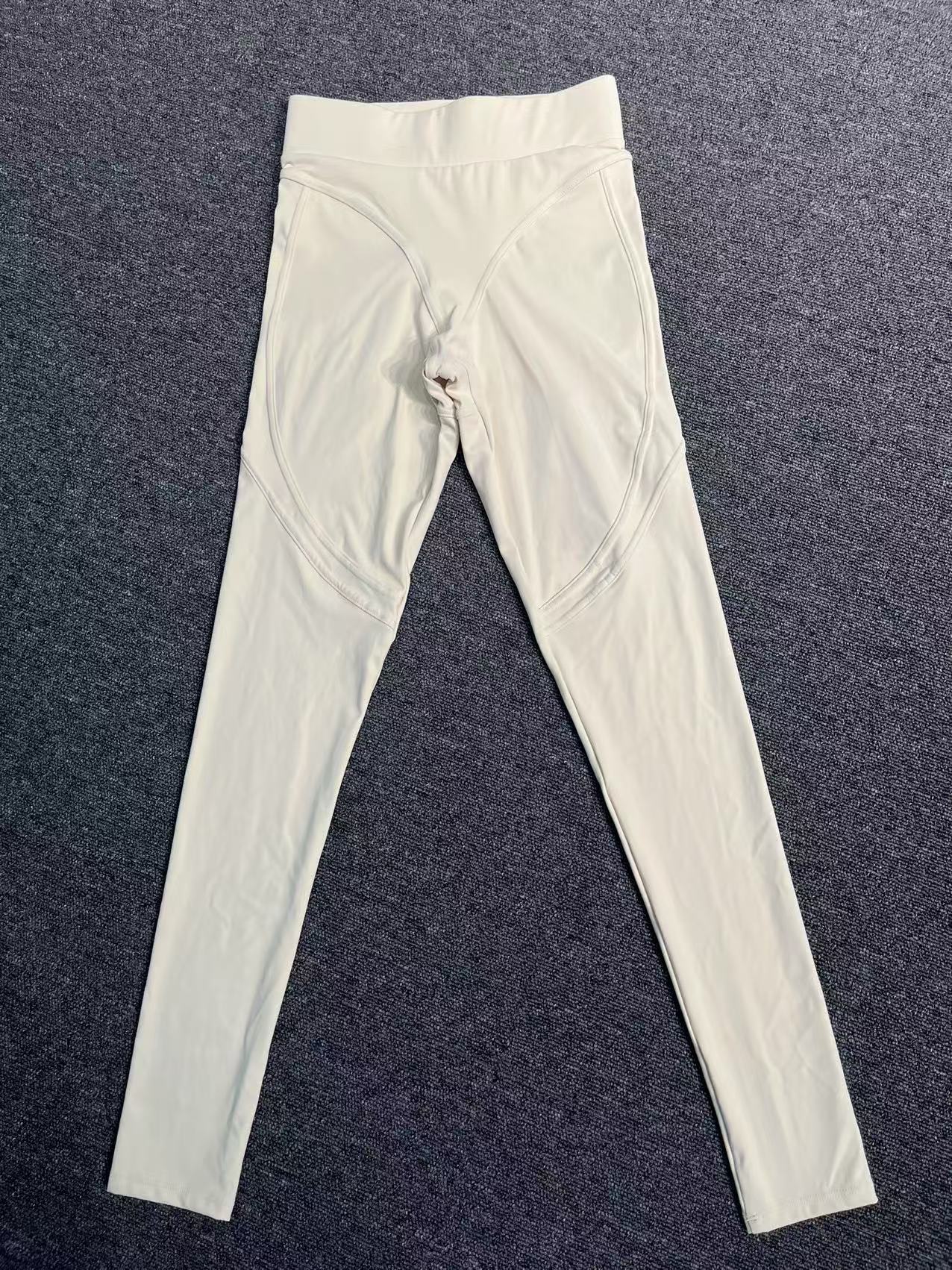 Autumn Sand High Waist Hip Lift Brushed Yoga Pants Running Quick Drying Fitness Pants Waist Slimming Hip Tight Sports Pants