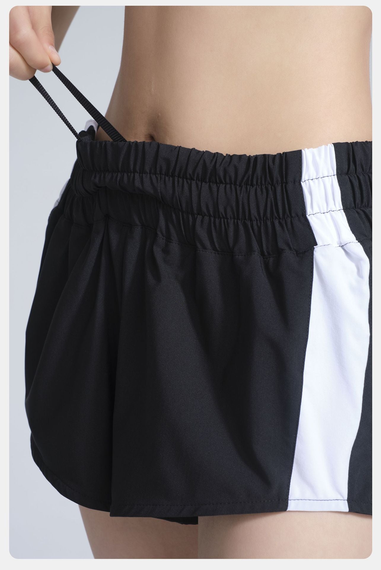 High Waist Belly Contracting Sports Shorts Women Summer Back Waist Pocket Running Workout Cropped Pants Loose Casual Breathable Yoga Pants