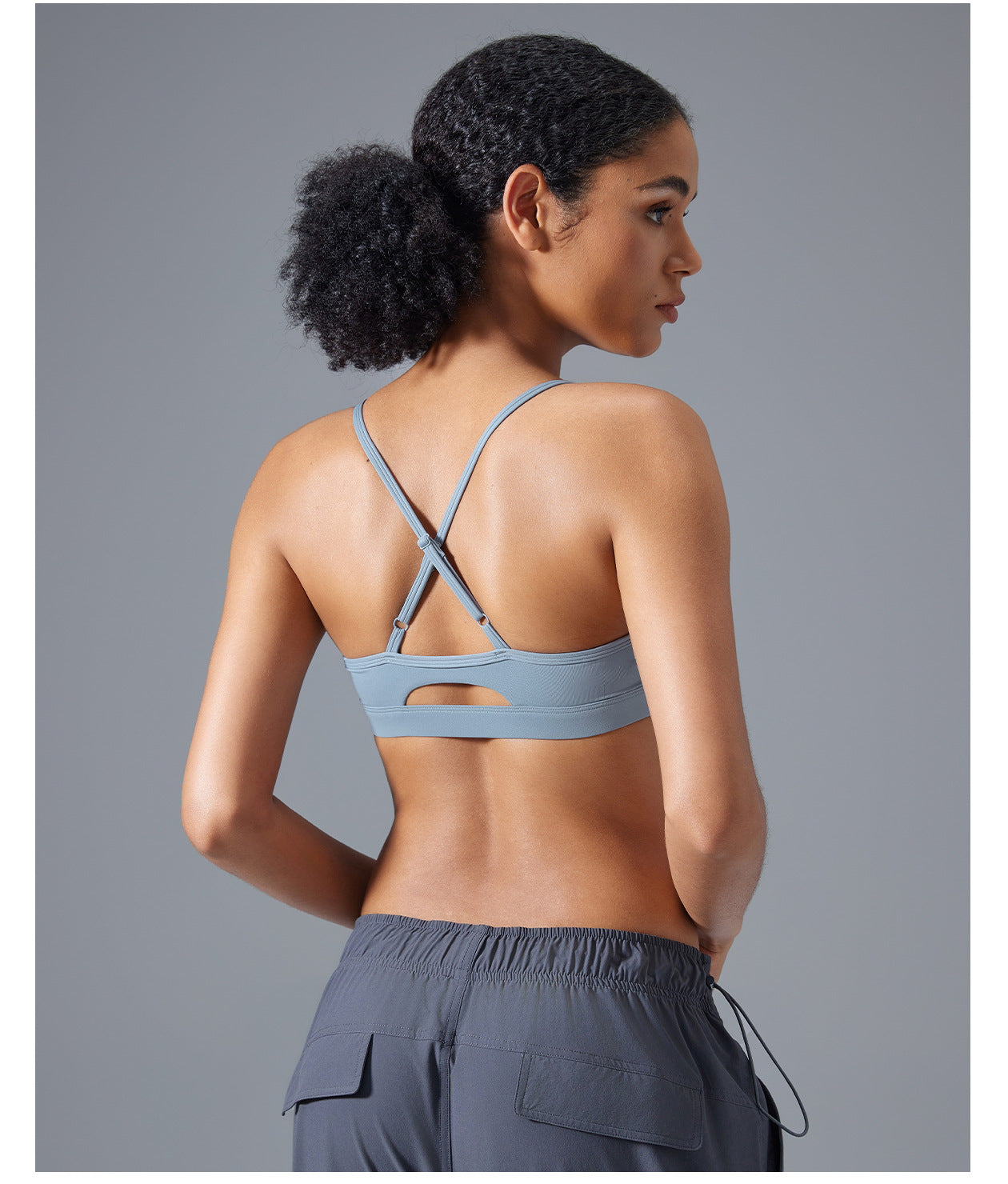 Adjustable Shoulder Strap Beauty Back Exercise Underwear Women Running Shockproof Workout Bra Nude Feel Yoga