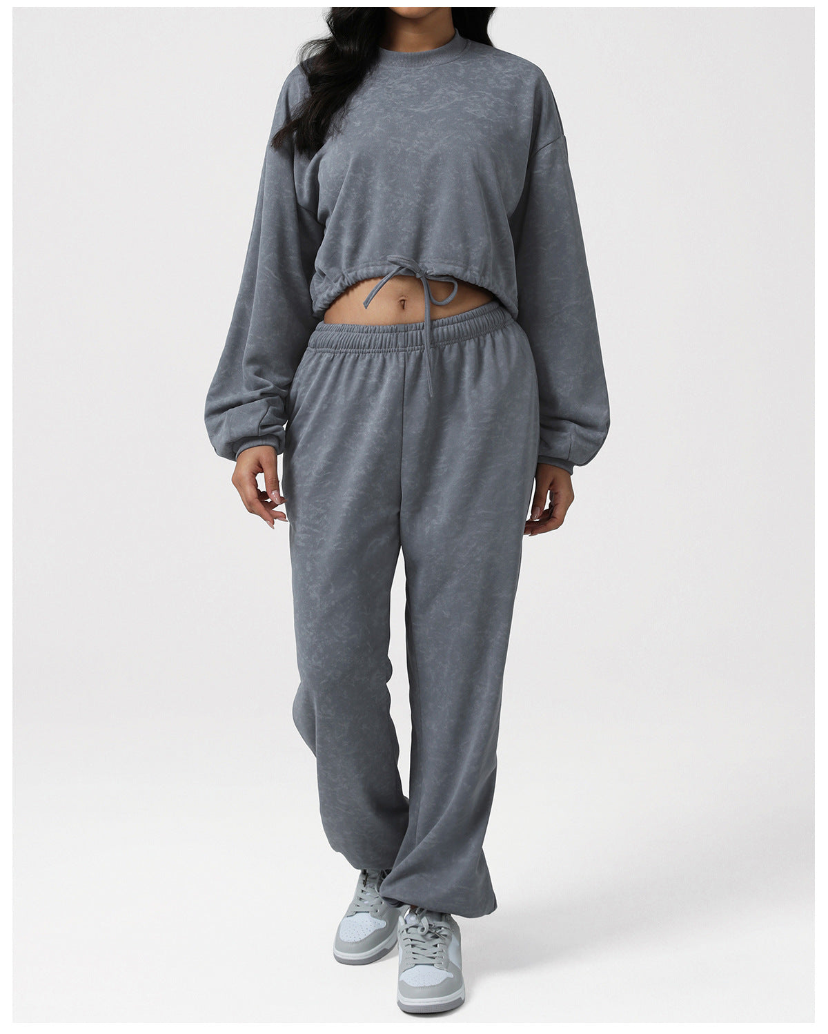 Loose Stylish Long Sleeves Yoga Sweater round Neck Sports Casual Autumn Winter Coat Printed Fitness Pullover
