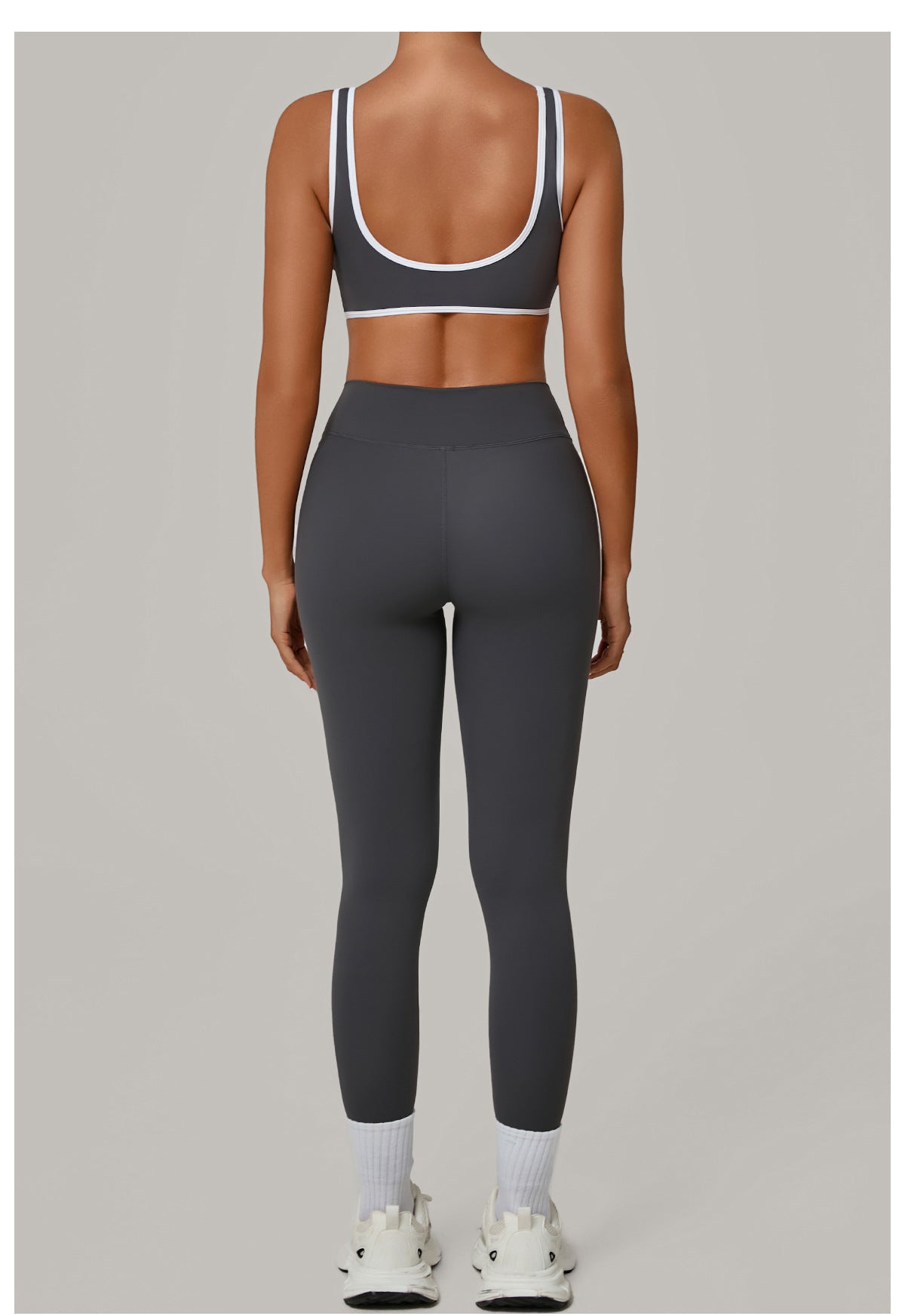 Contrast Color Binding Nude Feel Yoga Beauty Back Tight Quick Drying Workout Clothes Outdoor Sports Two Piece Sets